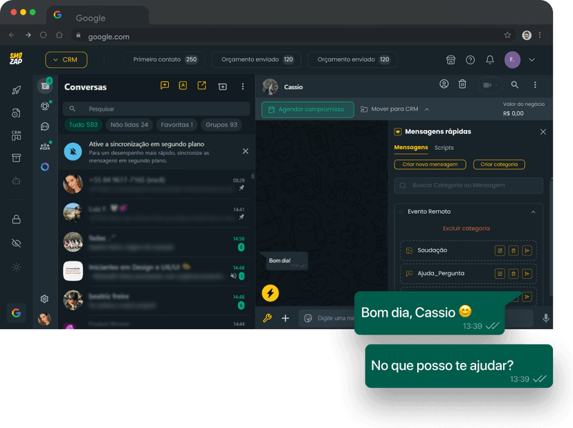 Rapid Message Mockup